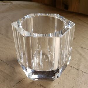 Elegant Clear Crystal Candle Holder